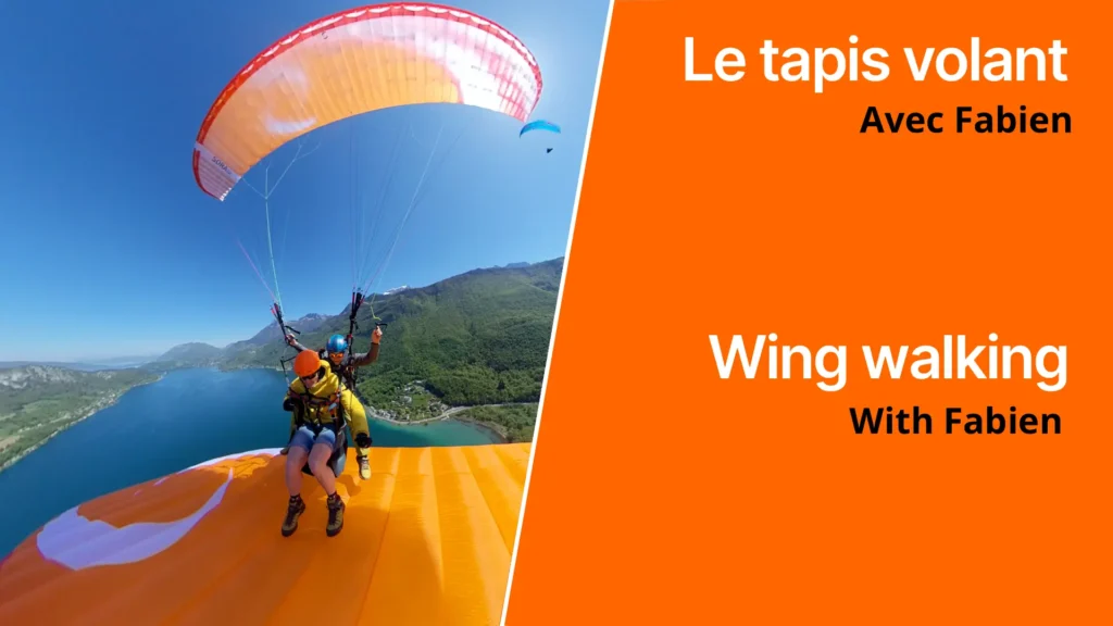 Couverture de la vidéo sur laquelle Fabien montre comment faire le tapis volant en parapente