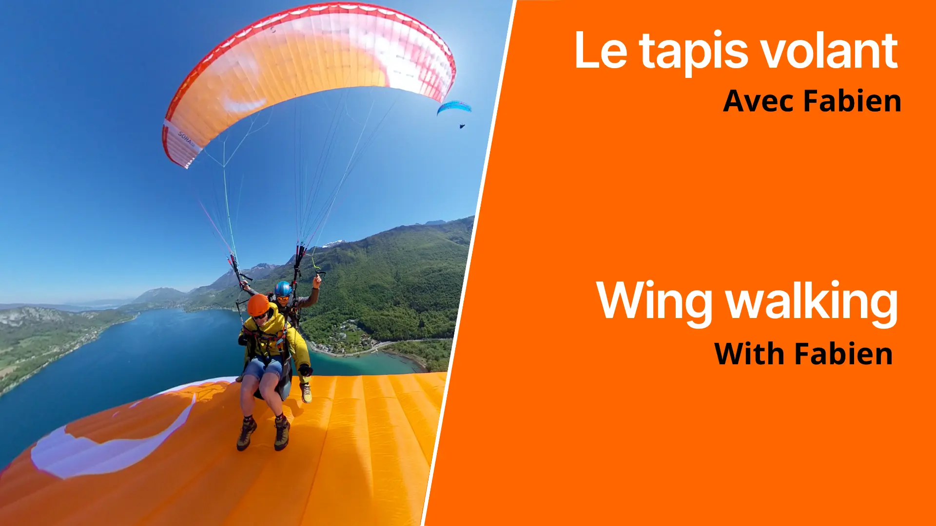 Paragliding wing walking